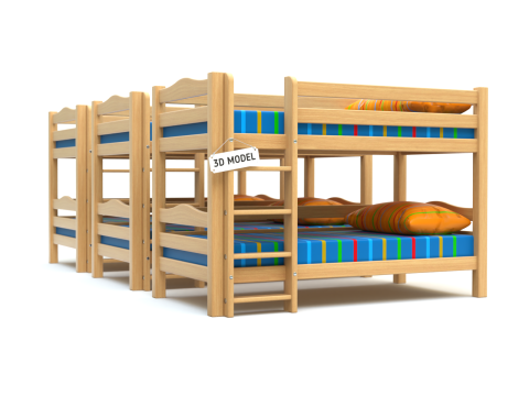 Kids Bunk Bed 3Dモデル