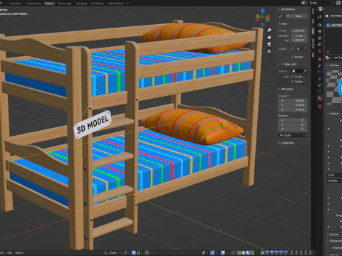 Beliche infantil Modelo 3D