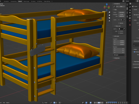 Kids Bunk Bed 3Dモデル