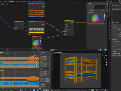 Kids Bunk Bed 3Dモデル