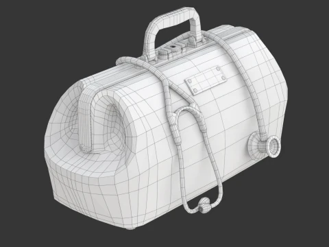 Докторская сумка для рта со стетоскопом 3D Модель