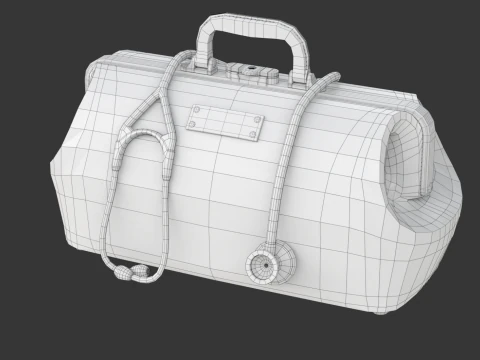 Докторская сумка для рта со стетоскопом 3D Модель