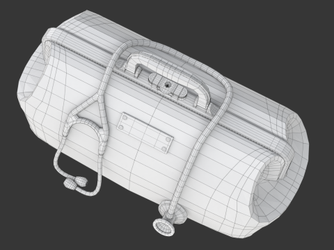 Doctor Mouth Bag With Stethoscope Modèle 3D