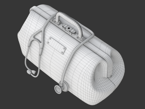 Doctor Mouth Bag With Stethoscope Modèle 3D