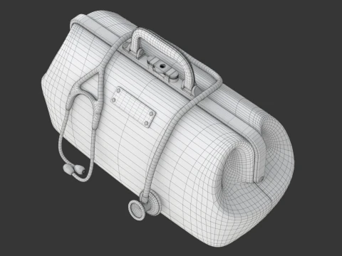 Докторская сумка для рта со стетоскопом 3D Модель