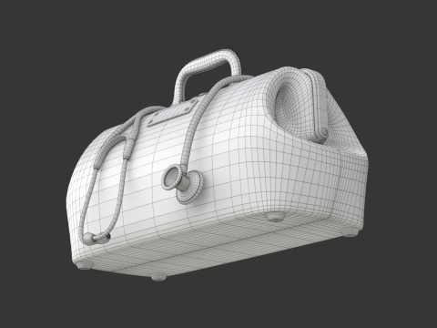 Doctor Mouth Bag With Stethoscope Modèle 3D