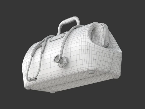 Докторская сумка для рта со стетоскопом 3D Модель