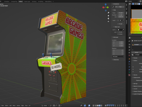 Arcade Game Machine 3D मॉडल