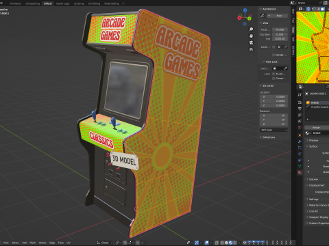 Arcade Game Machine 3D मॉडल