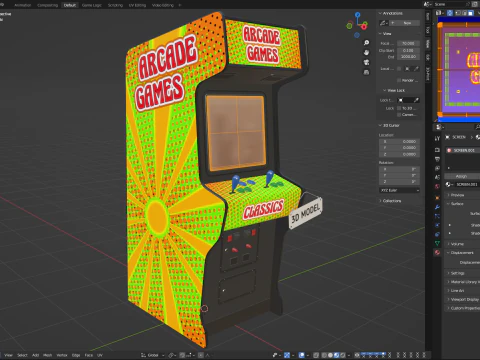 Arcade Game Machine 3D Model