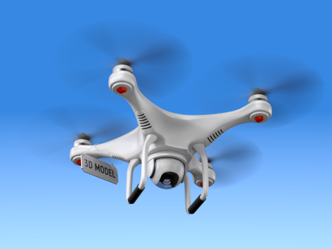 Flying Drone Animation 3D मॉडल