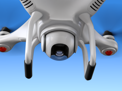 Flying Drone Animation 3D Model