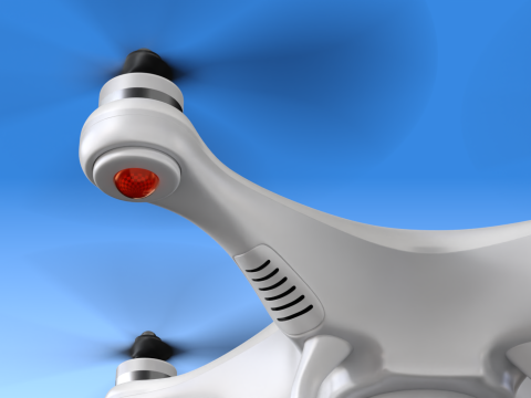 Flying Drone Animation 3D Model