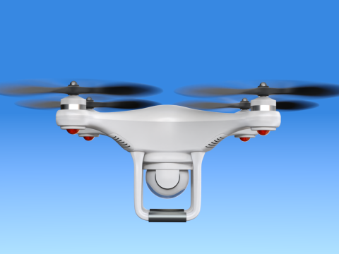 Flying Drone Animation 3D Model