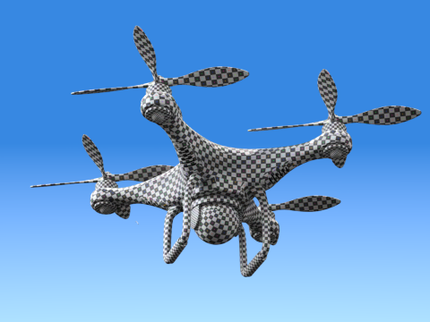 Flying Drone Animation 3D Model