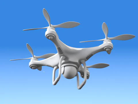 Flying Drone Animation 3D Model