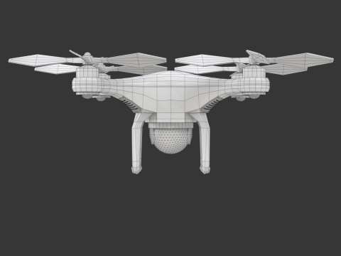 Flying Drone Animation 3D Model