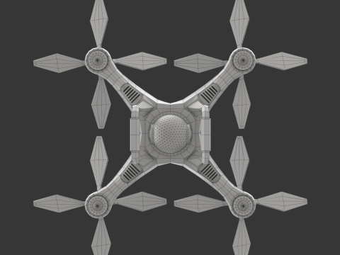 Flying Drone Animation 3D Model