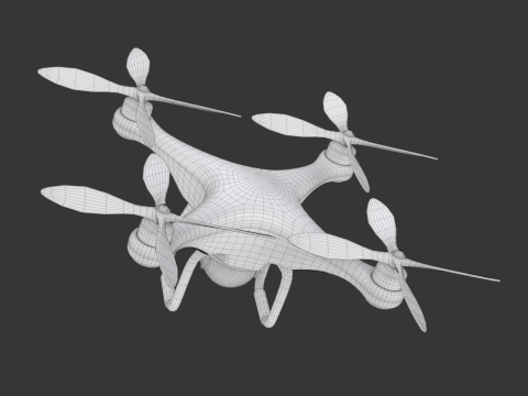 Flying Drone Animation 3D Model