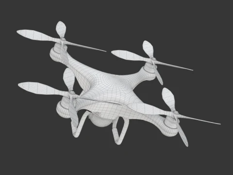 Flying Drone Animation 3D Model