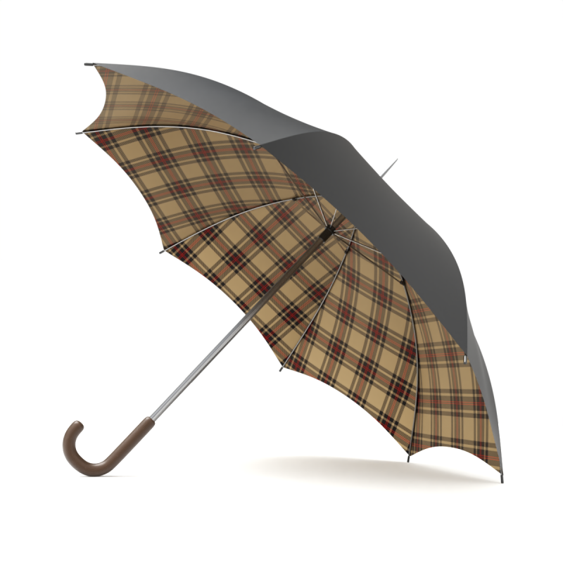 Simple Umbrella 3D Model .c4d .max .obj .3ds .fbx .stl .blend 