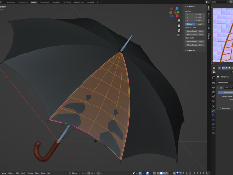 Simple Umbrella 3D Model