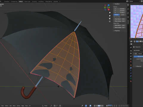 Simple umbrella opening animation 3D Model