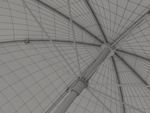 Simple umbrella opening animation 3D Model