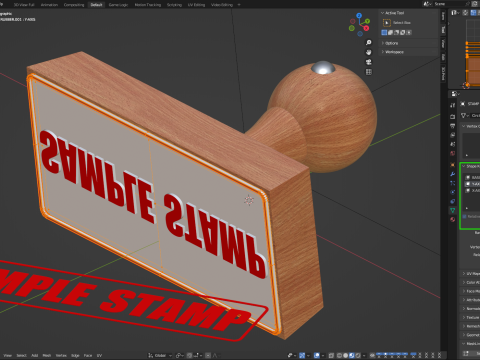 Adaptable Rubber Stamp Modello 3D