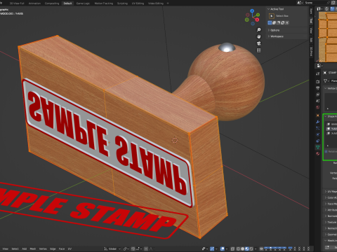 Adaptable Rubber Stamp Modello 3D