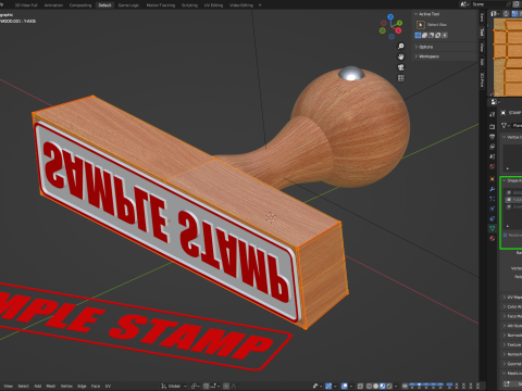 Adaptable Rubber Stamp Modello 3D