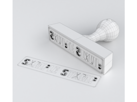 Adaptable Rubber Stamp Modello 3D