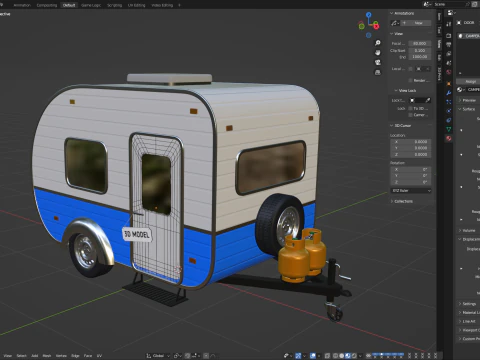 캠핑카 3D 모델
