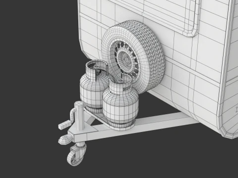 캠핑카 3D 모델