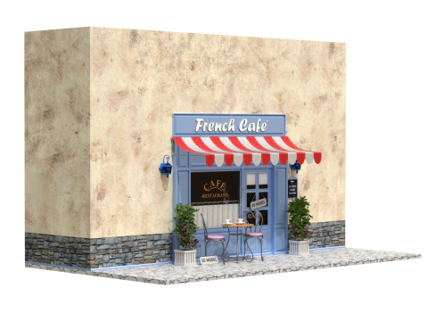 French Sidewalk Cafe 3D Model