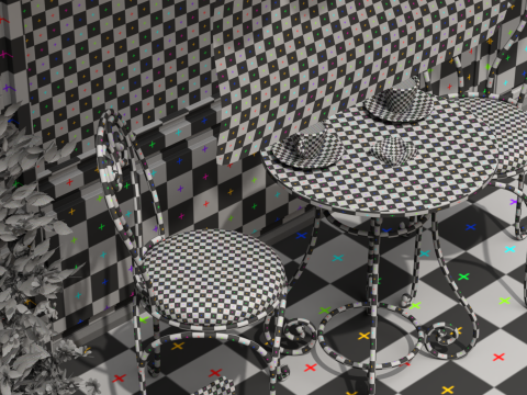 French Sidewalk Cafe 3D 模型