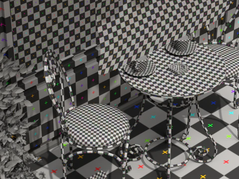 French Sidewalk Cafe 3D Model