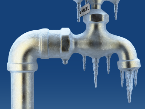 Frozen Faucet 3D Model