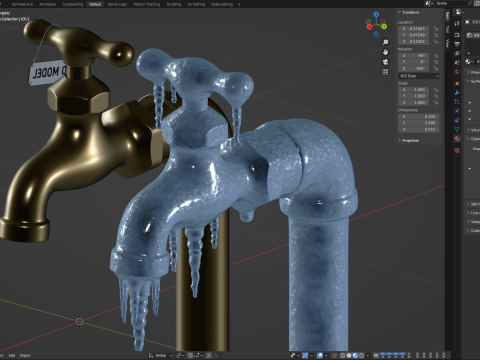 Frozen Faucet 3D Model