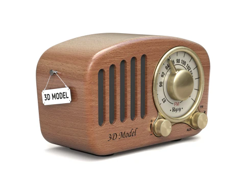 Retro Style Mini Radio 3D Model
