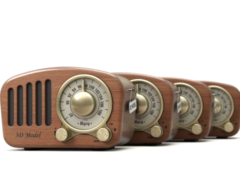 Retro Style Mini Radio 3D Модель