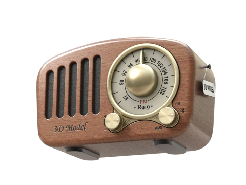Retro Style Mini Radio 3D Модель