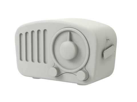 Retro Style Mini Radio 3D Модель