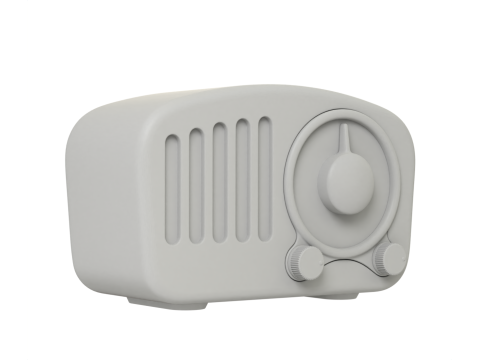 Retro Style Mini Radio 3D Модель