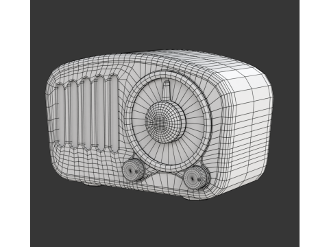 Retro Style Mini Radio 3D Модель