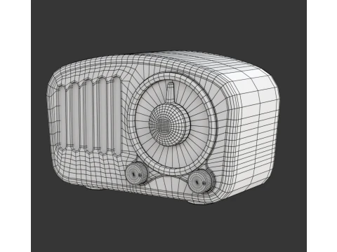 Retro Style Mini Radio 3D Model