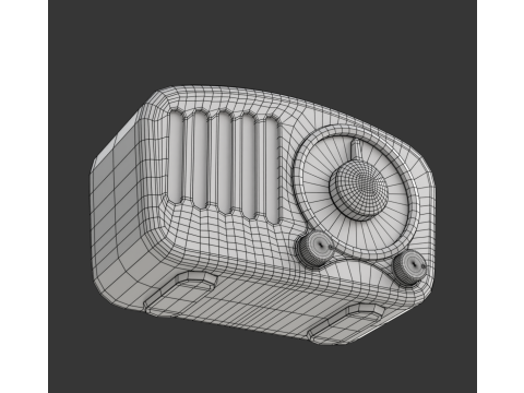 Retro Style Mini Radio 3D Модель