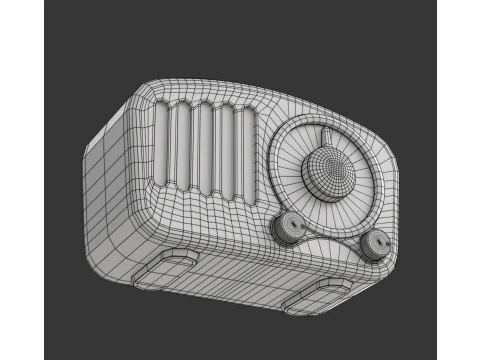 Retro Style Mini Radio 3D Model