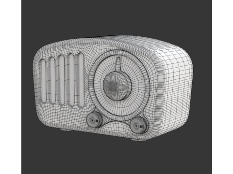 Retro Style Mini Radio 3D Модель