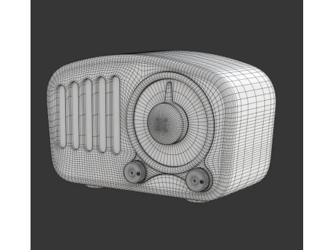 Retro Style Mini Radio 3D Model